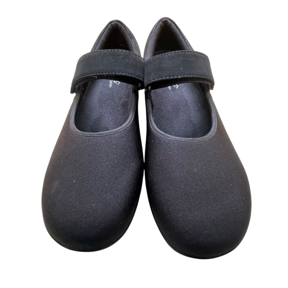 Aetrex Berries Black Mary Jane Shoes With Velcro Strap Womens Size 9 Lightweight